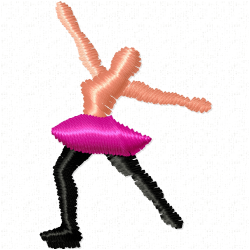 Ballet Dancer Embroidery Design 3 Ballet Dancer Embroidery Design 3